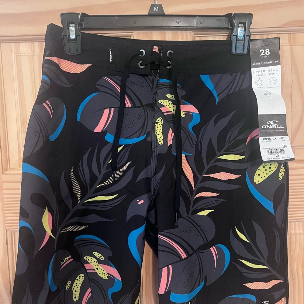 O'Neill Black and Multicolor Board Shorts